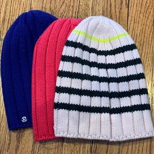 Light pink striped lululemon hat